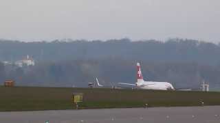 HD Swiss Airbus A320SHARKLETS landing at GenevaGVALSGG [upl. by Dammahom265]