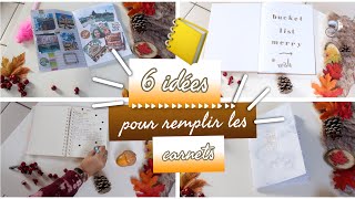 6 IDÉES pour remplir TES CARNETS  CAHIERS 📒 ⎜Merry [upl. by Erdnaid651]