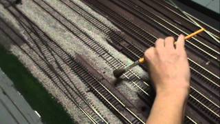 How to quickly ballast model train track [upl. by Adahsar265]