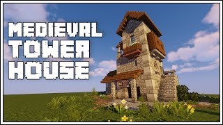 Minecraft Tutorial ► Medieval Tower House Minecraft 1132 [upl. by Akilat]