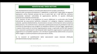 WEBINAR  Novità fiscali regime forfettario e deminimis per Odv  7 febbraio 2024 [upl. by Athelstan]