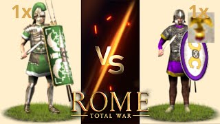 Comitatenses First Cohort Vs Roman Infantry Roster in OG Rome Total War [upl. by Ozzy450]