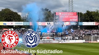 Fortuna Köln vs MSV Duisburg  Ausverkauftes Südstadion Pyroshow und umkämpftes Topspiel [upl. by Jarad]