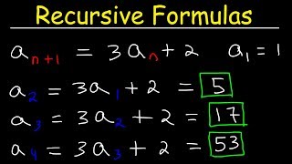 Recursive Formulas For Sequences [upl. by Nord]