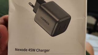 Adaptor Charger UGREEN Nexode 45W  SAMSUNG S21 S22 S23 PPS SUPER FASH CHARGING 20 15W 25W 45W [upl. by Grados]