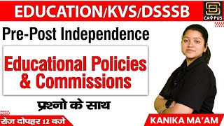 Educational policies and Commissions  Pre and Post Independence Education Commissions in India [upl. by Rednas]