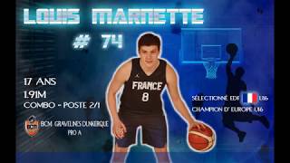 Louis Marnette 2001 20172018 Highlights BCM GRAVELINES DUNKERQUE [upl. by Yeloc]