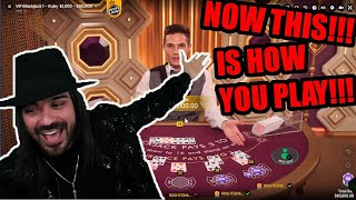 THIS Is How You PLAY  High Stakes BlackJack  Roshtein [upl. by Lawan]