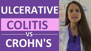 Crohns Disease vs Ulcerative Colitis Nursing  Crohns vs Colitis Chart Symptoms Treatment [upl. by Suoicerpal]