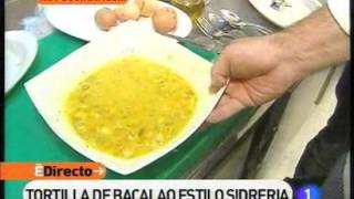 Receta de Tortilla de bacalao al estilo sidreria ED [upl. by Luing]