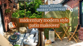 SMALL RenterFriendly Patio Makeover With Lots of Colour [upl. by Ihcego]