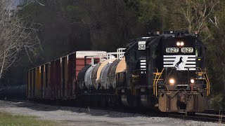 NS V08 leaving Richmond with SD402 high hood 1627 [upl. by Lottie]