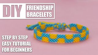 Dots Spots Zigzag Squiggly  Friendship Bracelets Step by Step Tutorial  Easy Tutorial for Beginner [upl. by Hefter]