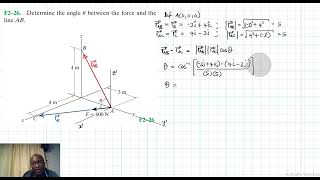 F2–26 Force Vector Chapter 2 Hibbeler Statics Benam Academy [upl. by Naujuj]