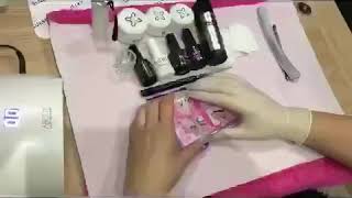 Bluesky Gum Gel Dual Forms and Reverse French Manicure [upl. by Carlton]