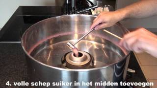 handleiding professionele suikerspinmachine [upl. by Annekahs]