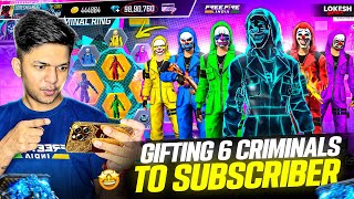 Gifting My Subscriber 7 Rare Criminals Bundles  RIP 30000 Diamonds 💎  Free Fire [upl. by Betz571]