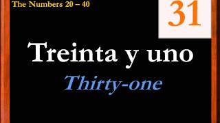 The Numbers in Spanish 2040  Counting in Spanish  Números en Español  Learn Spanish  Free [upl. by Barry]