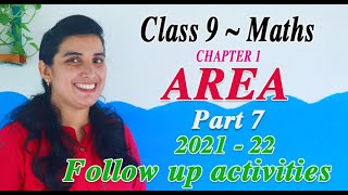 CLASS 9  MATHS CHAPTER 1  AREA  Part 7  Follow up  KERALA Kite Victers  SCERT  AIMY MATHEW [upl. by Shepard920]