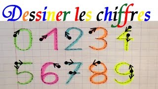 Maths maternelle en ligne  Tracer et dessiner les chiffres de 0 à 9 [upl. by Gruver]