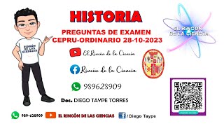 📢2º EXAMEN CEPRU ORDINARIO 2023  HISTORIA👨‍🏫 [upl. by Ytsirt228]