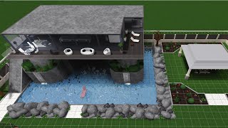 Roblox Bloxburg  My Dream House Modern CliffSide Speed Build [upl. by Hanus]