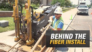 Fiber installation in St Louis Missouri using a Vermeer utility drill [upl. by Atinar]