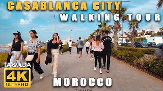 CASABLANCA City  Prince  Belvédère  Gironde Walk  Morocco 4K UHD [upl. by Itram980]