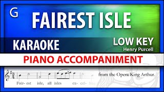 Fairest Isle Karaoke Purcell Low Voice [upl. by Beret]