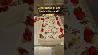 decorazione di una torta a forma di numero 1 [upl. by Santiago729]