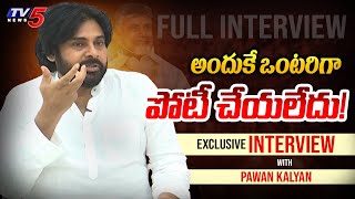 Janasena Chief Pawan Kalyan Full Interview Exclusive   AP Elections  TV5 News [upl. by Terbecki587]