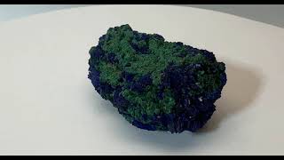 Azurite concretion with pseudomorph of Malachite after Azurite 2 [upl. by Ailicec]