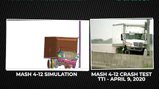 MASH TL 4 simulation vs crash test [upl. by Aramat]