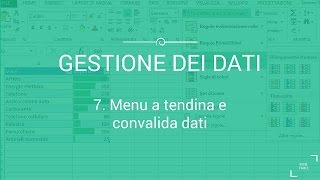 Menu a tendina e convalida dati  Excel Facile [upl. by Portland]