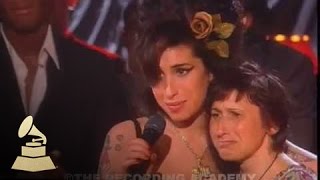 Amy Winehouse  accepting Record Of The Year at the 50th GRAMMY Awards  GRAMMYs [upl. by Secundas]