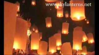 Sky Lantern Fire Festival 5000 UFO balloons launched [upl. by Artemas]