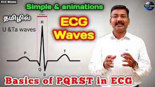 Waves in ECG  tamil explanation BASIC ECG interpretation  ECG video in tamil pstamil [upl. by Debby]