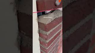 Bricklaying stack bond satisfyingvideo bricklayers craftmanship [upl. by Asirb]