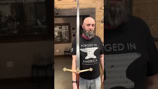 Damascus Scottish Claymore  Sword Class blacksmithing welding forgedinfire knife claymore [upl. by Etteluap]