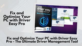 Fix and Optimize Your PC with Driver Easy Pro The Ultimate Driver Management Tool [upl. by Ailene]