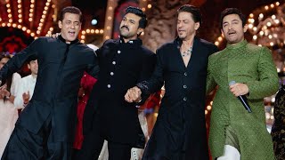 Ram Charan amp Shah Rukh Khan Dance With SalmanKhan AamirKhan to NachoNacho Song at Ambani PreWedding [upl. by Aseel]