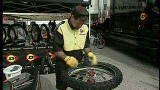 Dunlop Motorcycle HowTo Mount A Motocross Tire [upl. by Ayikan]