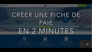 Créer une fiche de paie en ligne en 2 minutes  FichePaienet [upl. by Lenrow]