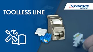 TOOLLESS LINE Cat6a RJ45 Buchse  Montageanleitung  Schrack Technik [upl. by Sivat]