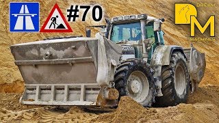 FENDT TRAKTOR KOMATSU BAGGER  MEGA AUTOBAHN BAUSTELLE 70 [upl. by Watt139]