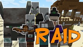 Minecraft 114 Survival Raid Levels 1 to 10 [upl. by Darb]