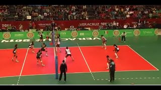 Medalla de Bronce Voleibol Femenil México vs Cuba JCC Veracruz 2014 [upl. by Hgeilhsa482]