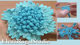 Big Flower to Crochet Part 2 of 3Crochet Two Layers of Petals [upl. by Echo]