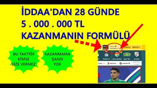 SADECE 500 TL SERMAYE İLE İDDAADAN 5 MİLYON TL KAZANMANIN FORMÜLÜ  İDDAA TAKTİKLERİ 2023 [upl. by Aldus941]