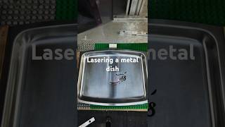 Laser engraving a metal bakery dish [upl. by Loring765]